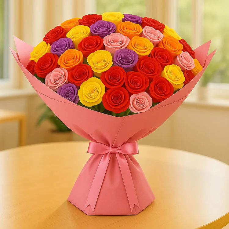 100 Mixed Color Roses