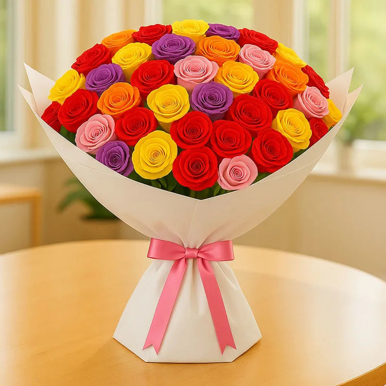 100 Mixed Color Roses