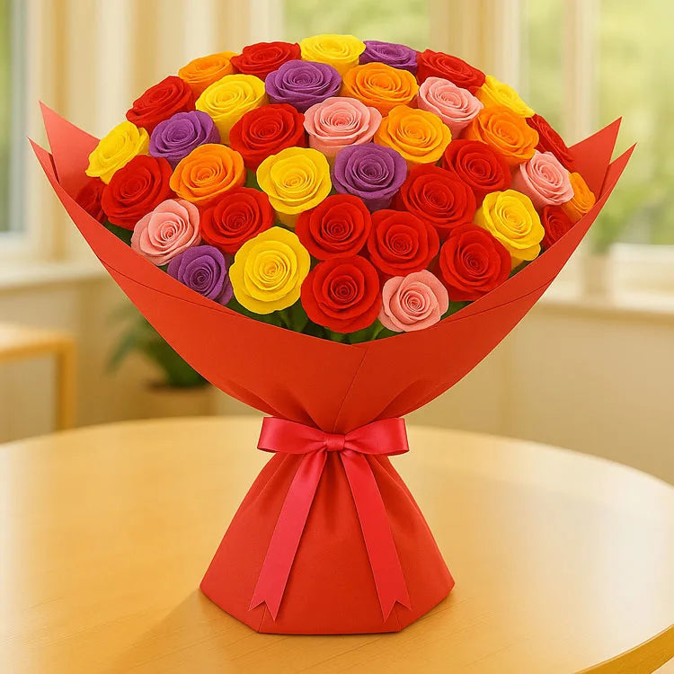 100 Mixed Color Roses