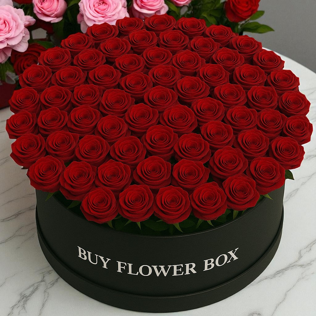 100 Red Roses Box