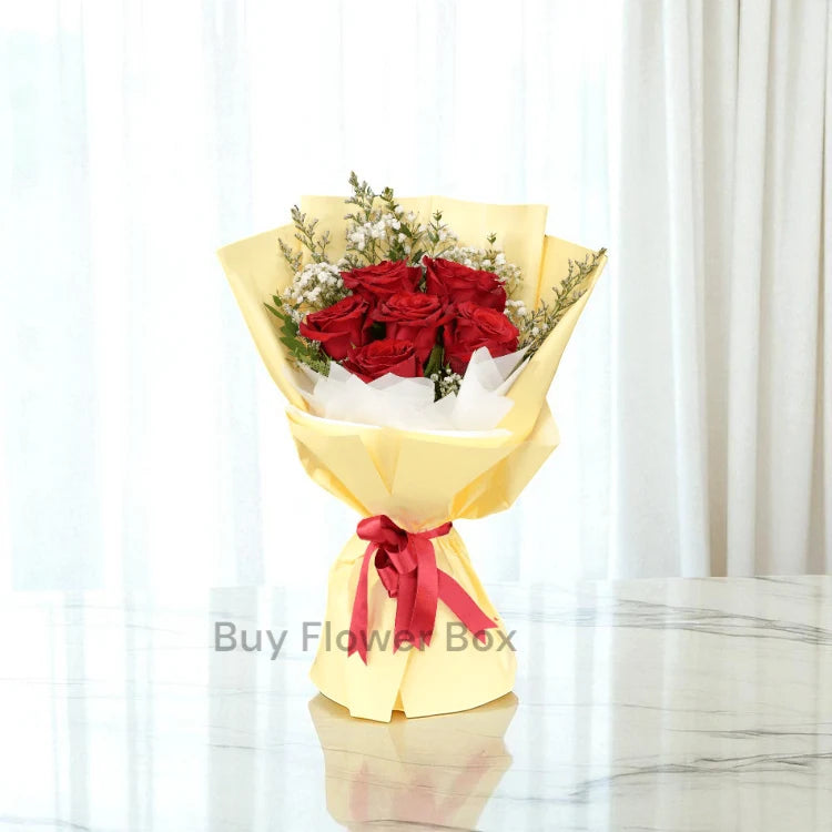 6 Red Roses Bouquet