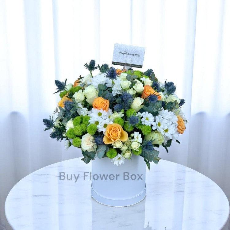 Blooming Flowers Hat Box
