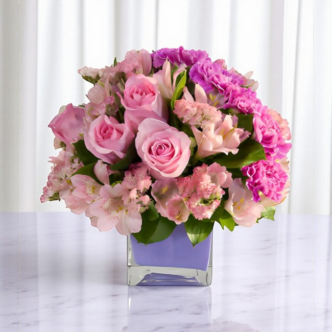 Pink Floral Vase