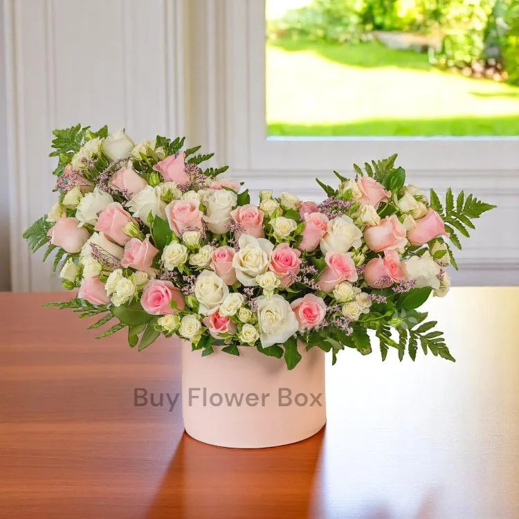 Pink and White Roses