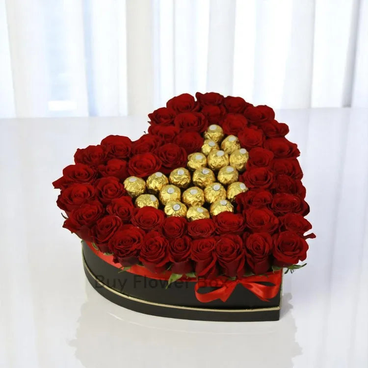 Roses and Ferrero Heart