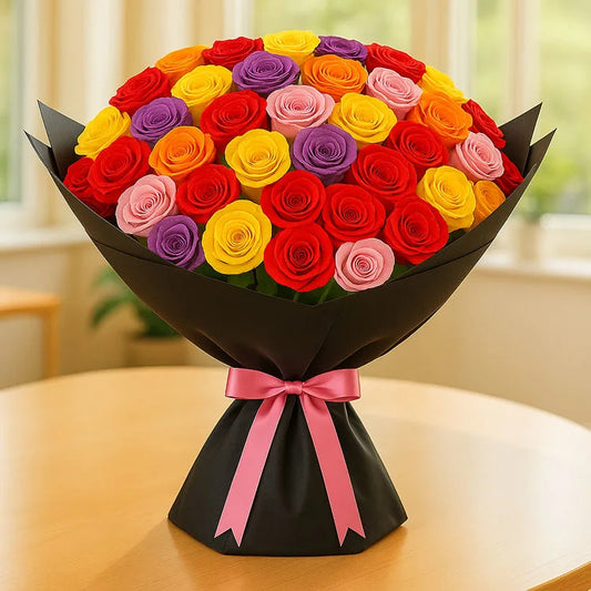 100 Mixed Color Roses
