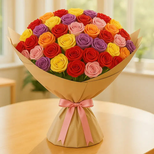 100 Mixed Color Roses