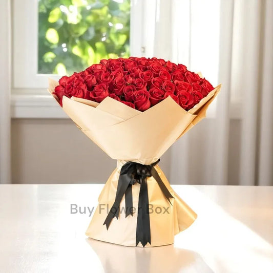 100 Red Roses Bouquet