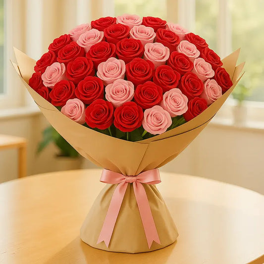 100 Red and Pink Roses