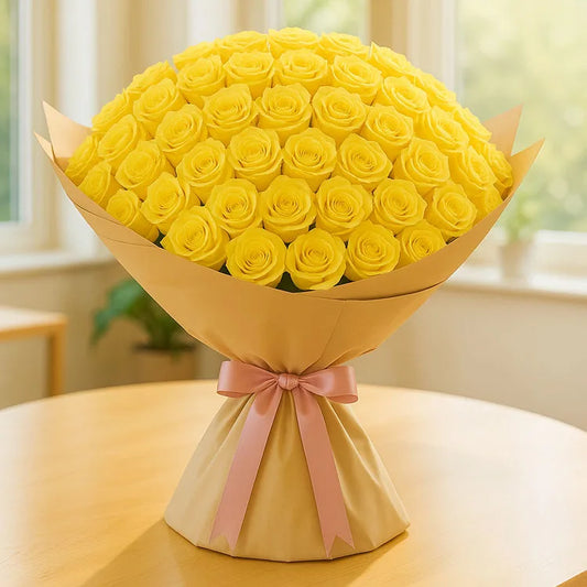 100 Yellow Roses Bouquet