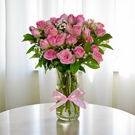 10 Stem Pink Baby Roses