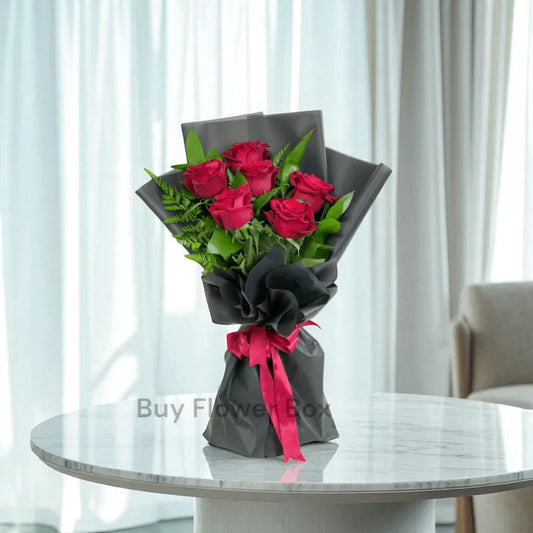 6 Stems Red Roses