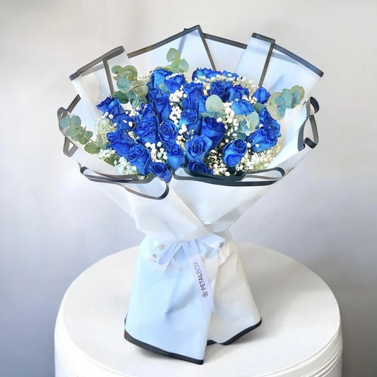 Blue Sprayed Roses Blue Color Flowers Kuwait
