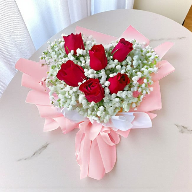 Charming Red Rose Bouquet