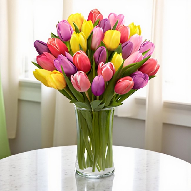 Color Assorted Tulip Vase