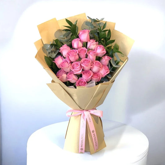 Lovely Pink Roses Bouquet