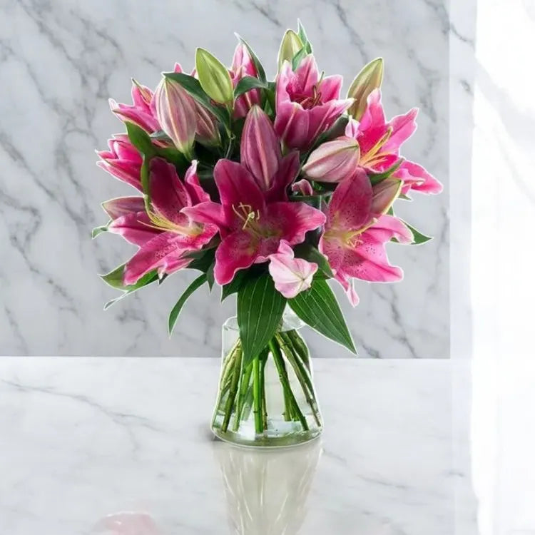 Pink Lilies Charm