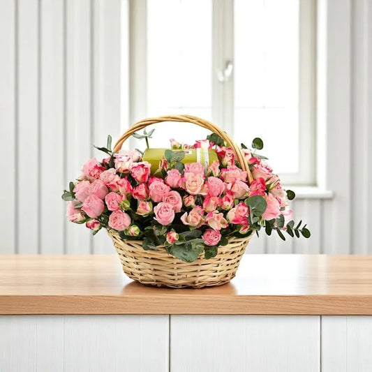 Spray Roses Patchi Basket