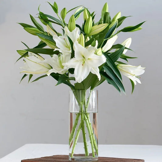 White Lilies Vase