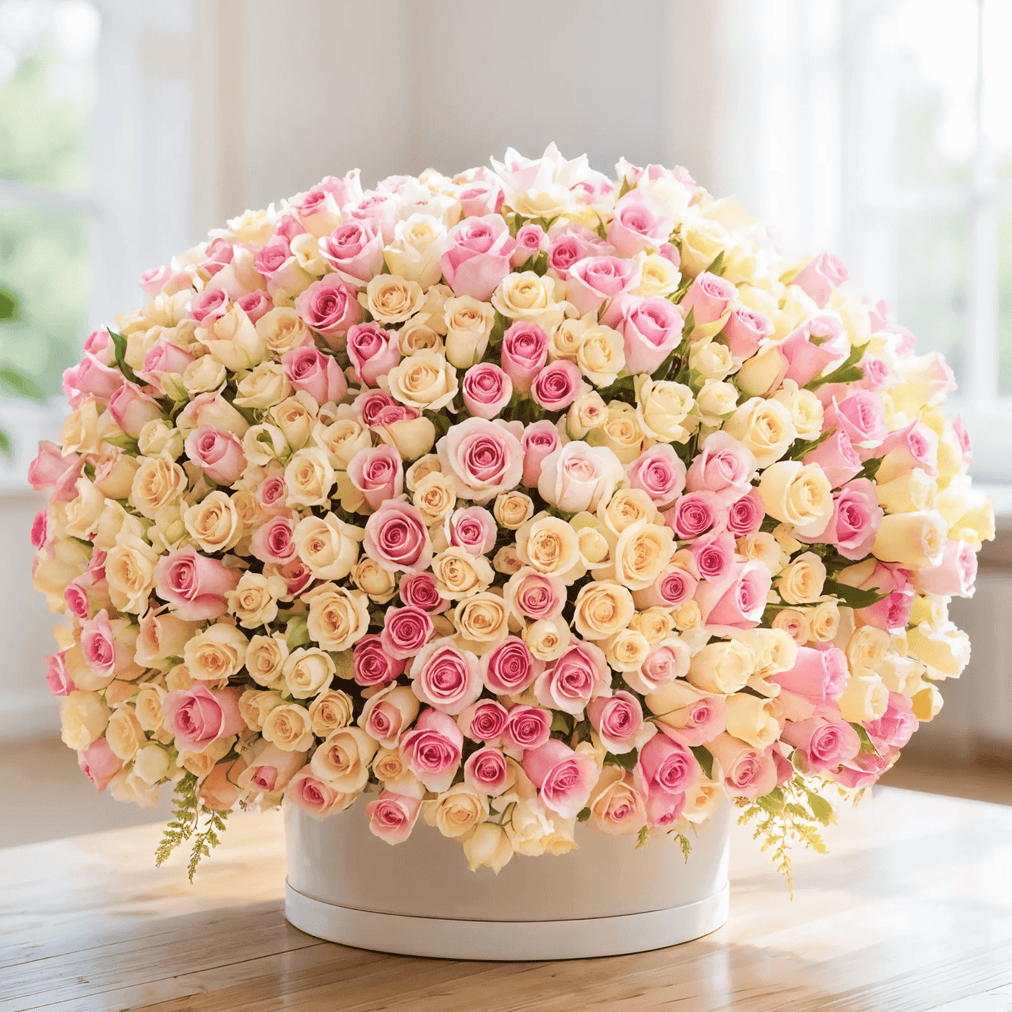Luxurious pink roses flower basket by Buy Flower Box in Kuwait